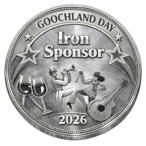 iron-colored medallion with goochland day iron sponsor 2026