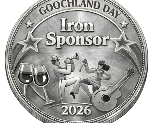 iron-colored medallion with goochland day iron sponsor 2026