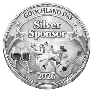 silver-colored medallion with goochland day silver sponsor 2026