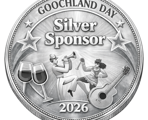 silver-colored medallion with goochland day silver sponsor 2026