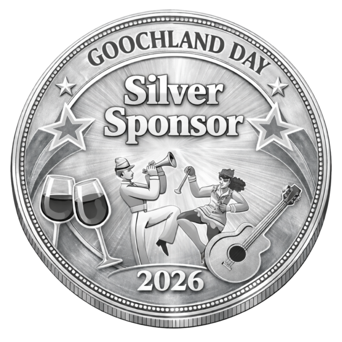 silver-colored medallion with goochland day silver sponsor 2026